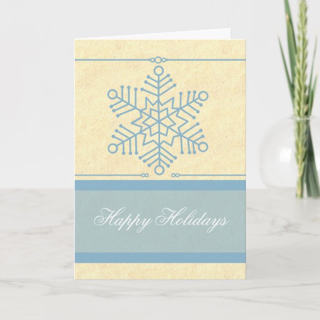 Delikate Snowflake Weihnachtskarte Feiertagskarte (Vorderseite)