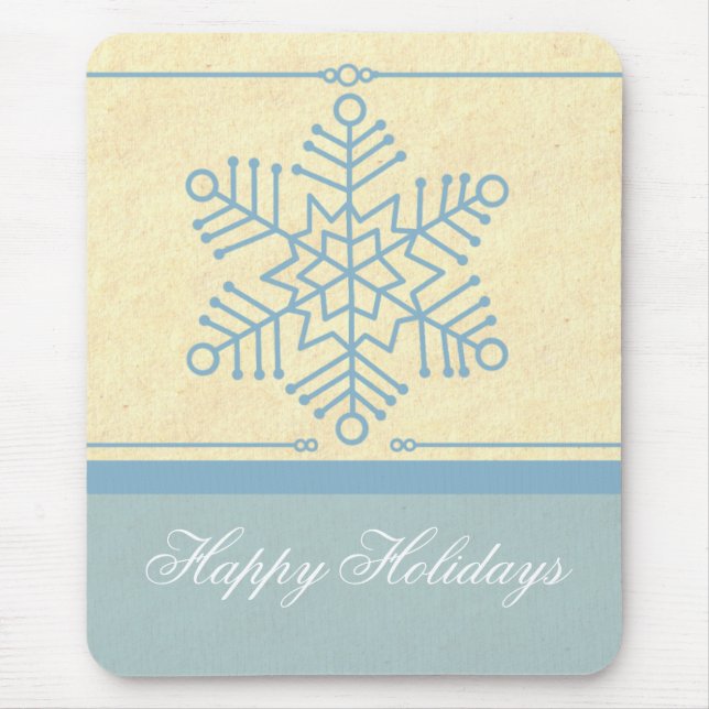 Delikate Snowflake Weihnachtsmousepad Mousepad (Vorne)