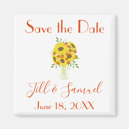 Delikate Sonnenblume Save the Date Magnet