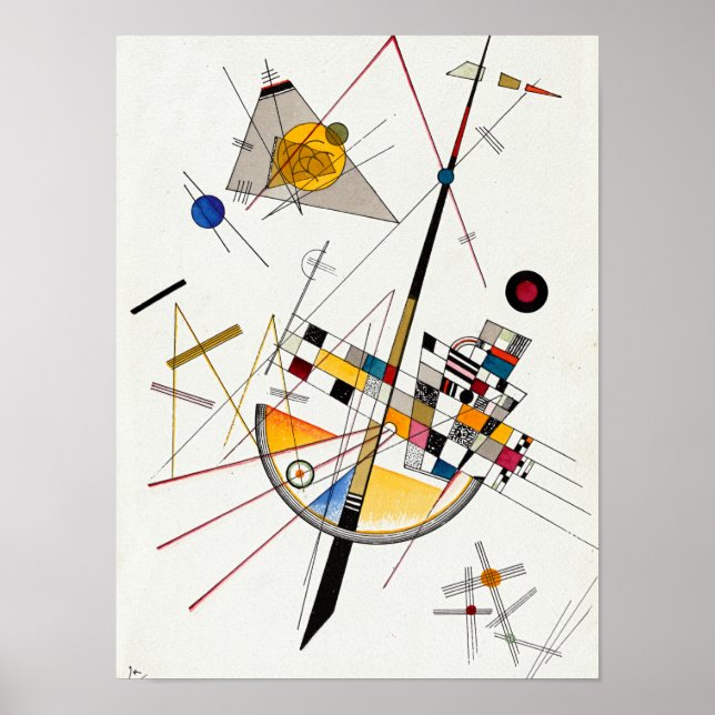 Delikate Spannung, Nr. 85 von Wassily Kandinsky Poster (Vorne)