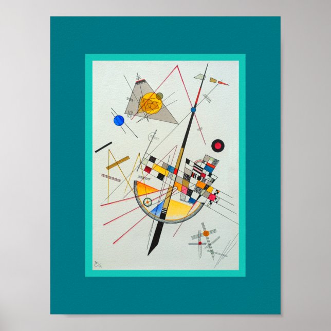 Delikate Spannung von Wassily Kandinsky Poster (Vorne)
