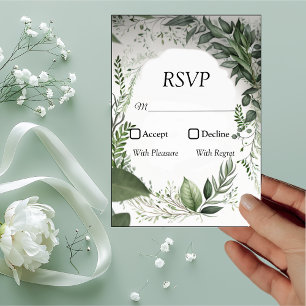 Delikate Spring-Blätter, die die RSVP-Karte von We RSVP Karte