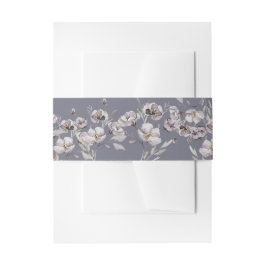 Delikate staubige lila Blume Aquarell GloomyGray Einladungsbanderole