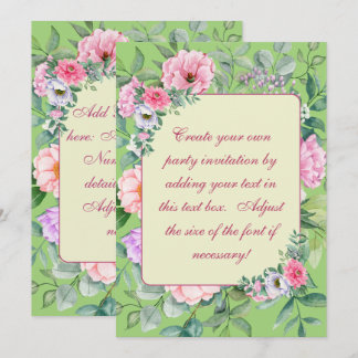 Delikate Summer Garden Party Blume Entdecken Einladung