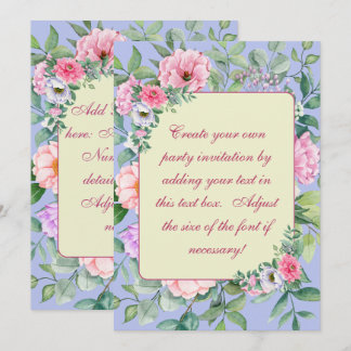 Delikate Summer Garden Party Blume Entdecken Einladung