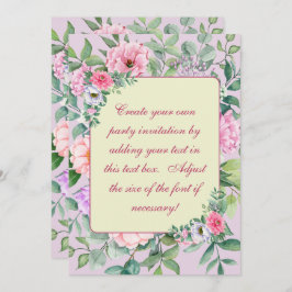 Delikate Summer Garden Party Blume Entdecken Einladung