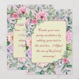 Delikate Summer Garden Party Blume Entdecken Einladung