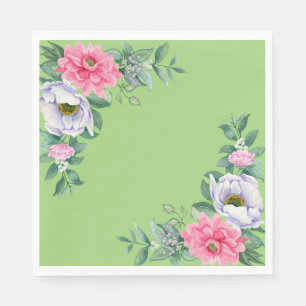 Delikate Summer Garden Party Blume Serviette