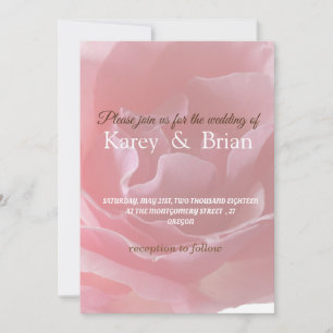 Delikate und einzigartige Rose für Hochzeitskarten Einladung