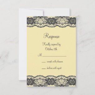 Delikate und Lacy-UAWG (gelb) RSVP Karte