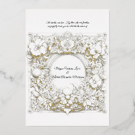 Delikate und üppige Acanthus, Hochzeit Folieneinladung