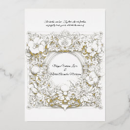 Delikate und üppige Acanthus, Hochzeit Folieneinladung