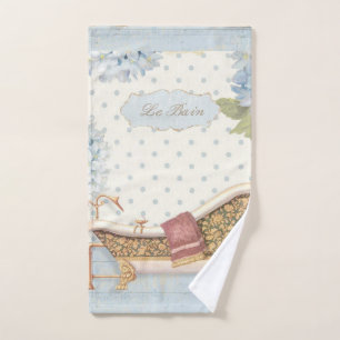 Delikate, Vintage französische ?Le Bain? Badhandtuch Set