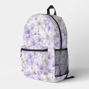 Delikate Violett-Blumen Bedruckter Rucksack