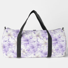 Delikate Violett-Blumen Duffle Bag