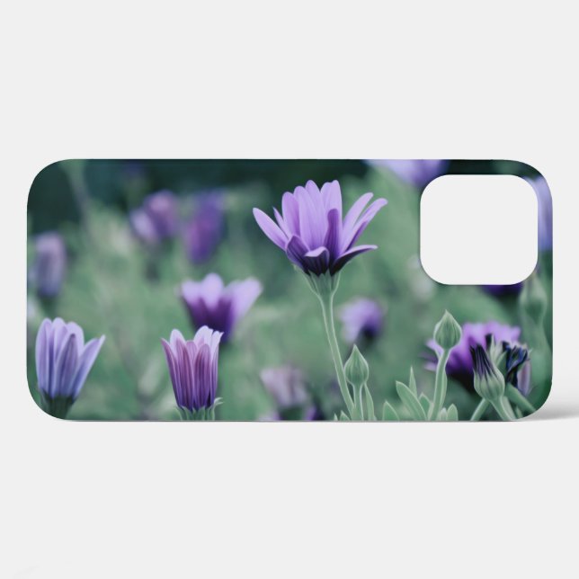 Delikate violette Blumen Case-Mate iPhone Hülle (Rückseite (Horizontal))