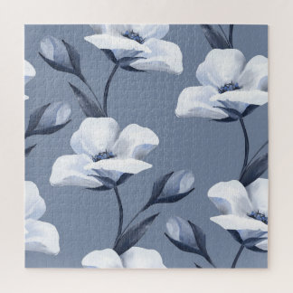Delikate weiße Blume: nahtlos. Puzzle