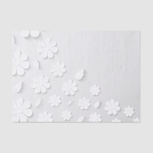 Delikate weiße Blume Seidenpapier (Vorderseite)