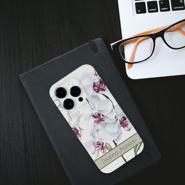 Delikate, weiße Orchideen, individuell einstellbar Case-Mate iPhone Hülle (Von Creator hochgeladen)