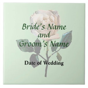 Delikate White Rose Hochzeitsprodukte Fliese
