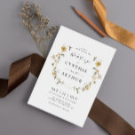 delikate Wildblume Hochzeit Einladung<br><div class="desc">Hochzeit der Aquarellfarben-Wildblume. Sie können den Wortlaut,  die Textgröße,  die Farben und den Schriftart dieser Vorlage ändern.</div>