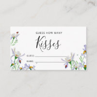 Delikate Wildblume schätzt, wie viele Kisses Game