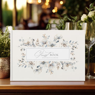 Delikate Wildblume Wedding Ivory White ID1102 Gästebuch