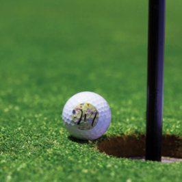 Delikate Wildblumen in hellgelb. Custom. Golfball