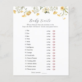 Delikate Yellow Wildblume Baby Tracks Duschgelspie