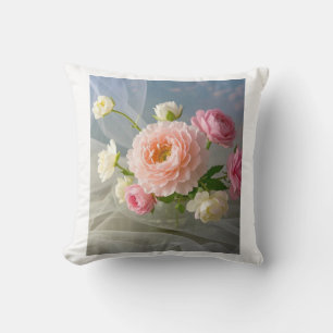 Delikate Zeitlose Elegante Rosa Blume Kissen