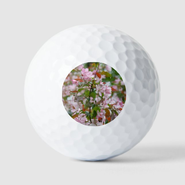 Delikater Apfelbaum mit Blume Golfball (Vorderseite)