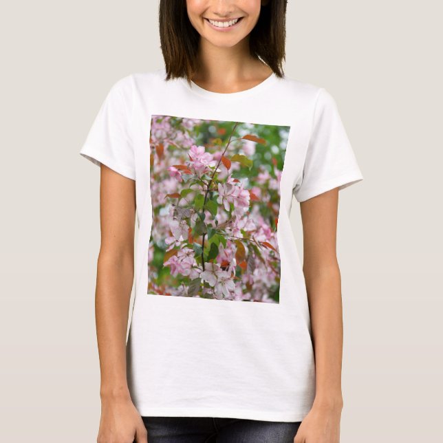 Delikater Apfelbaum mit Blume T-Shirt (Vorderseite)