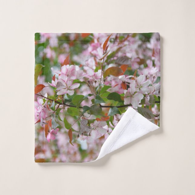 Delikater Apfelbaum mit Blume Waschlappen (Waschlappen)