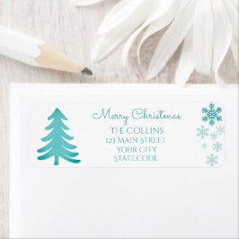 Delikater Grünbaum und Schneeflocken Weihnachten