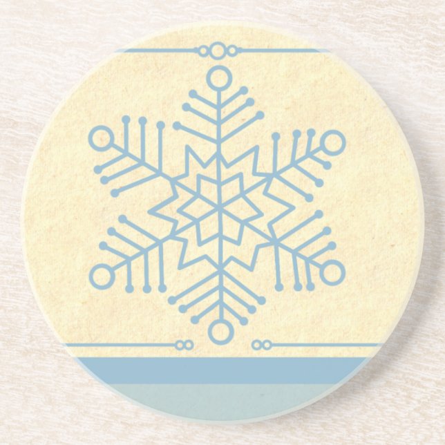 Delikater Snowflake Weihnachtsfest Untersetzer (Vorne)
