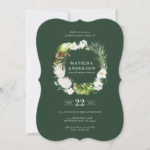 Delikater tropischer Blumenkranz Abschluss laden Save The Date