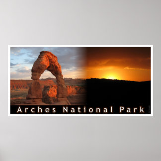 Delikates Arch Sunset Combo Poster