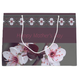 Delikates Blossom-Design mit Pflaume Große Geschenktüte