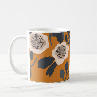 Delikates botanisches Vintages Blumenmuster Kaffeetasse