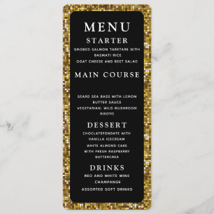 Delikates Dinner-Menü für Hochzeiten und Hochzeite Menükarte