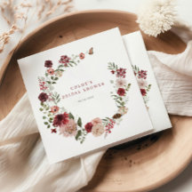 Delikates Fall Burgund Blumenkranz Brautparty