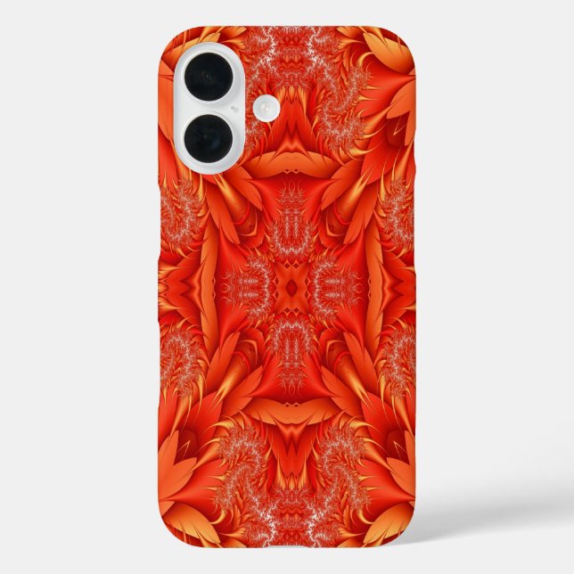 Delikates Feather Fraktal Design - rot Case-Mate iPhone Hülle (Rückseite)