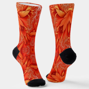 Delikates Feather Fraktal Design - rot Socken