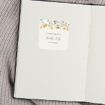 Delikates gelbes Wildblume Kinderdusche Buchzeiche Quadratischer Aufkleber<br><div class="desc">Eine großartige Ergänzung für die erste Bibliothek von Baby oder als personalisiertes Dieses Buch gehört zum Aufkleber. Pair mit unserem Matching bringen Sie eine Buchanfrage-Karte,  die im Adore Paper Co Shop auf Zazzle gefunden wurde.</div>