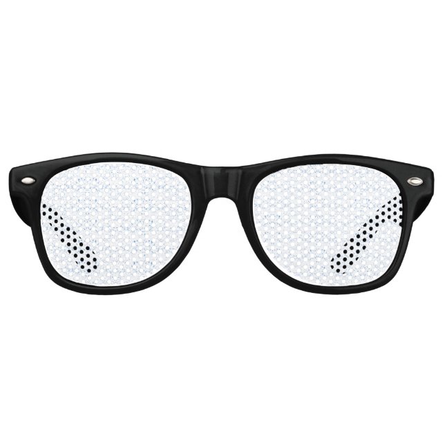 Delikates, hellblaues, gemustertes Design, das wie Partybrille (Vorderseite)