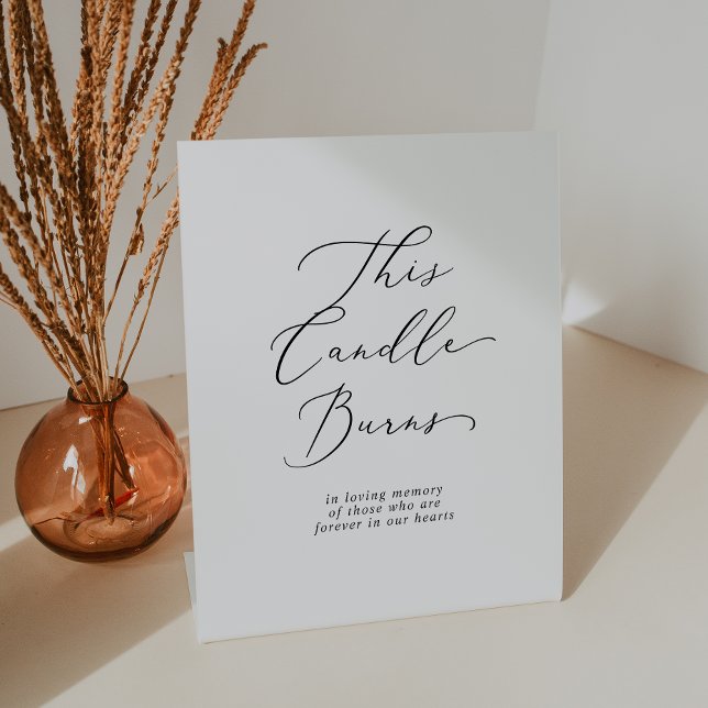 Delikates Schwarz diese Kerze verbrüht Hochzeitsge Sockelschild (Von Creator hochgeladen)