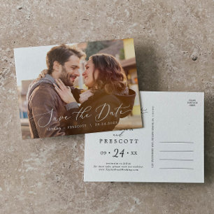 Delikates schwarzes, horizontales dunkles Foto Sav Einladungspostkarte