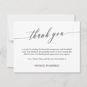 Delikates Script Beileid Vielen Dank Dankeskarte