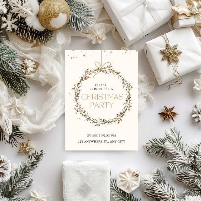 Delikates & Whimsisches Weihnachtsfest-Party Einladung (Von Creator hochgeladen)