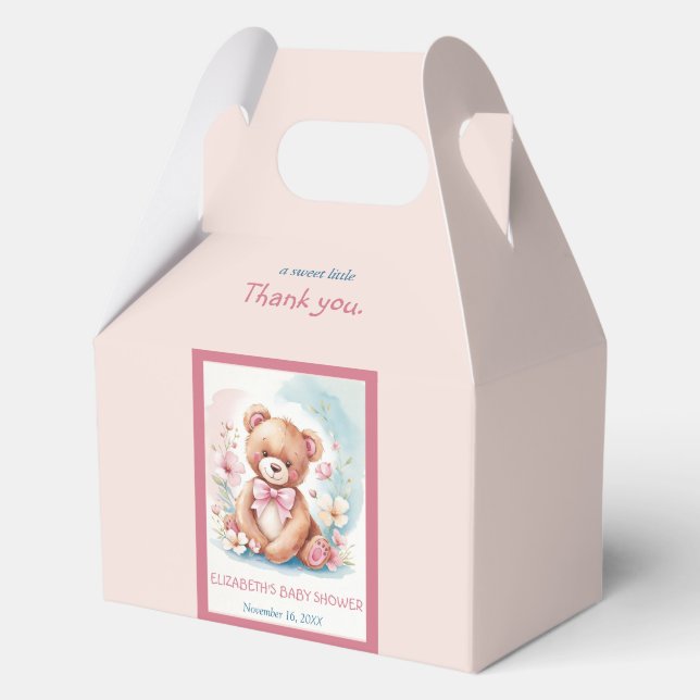 Delikatesse Aquarellwald Bär Gefallen Box Geschenkschachtel (Vorderseite)